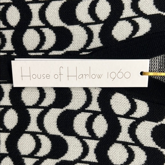 ✨House of Harlow 1960 Black and White Geometric Sheath Dress 👗 - Picture 2 of 13